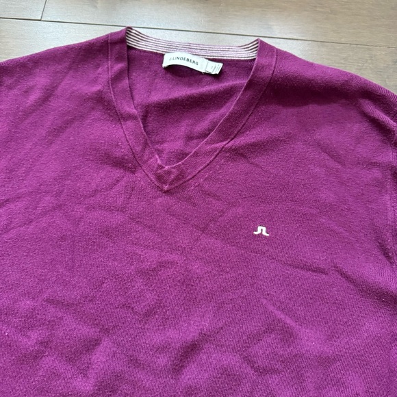 J.Lindeberg V-neck Cotton Sweater - Picture 2 of 7